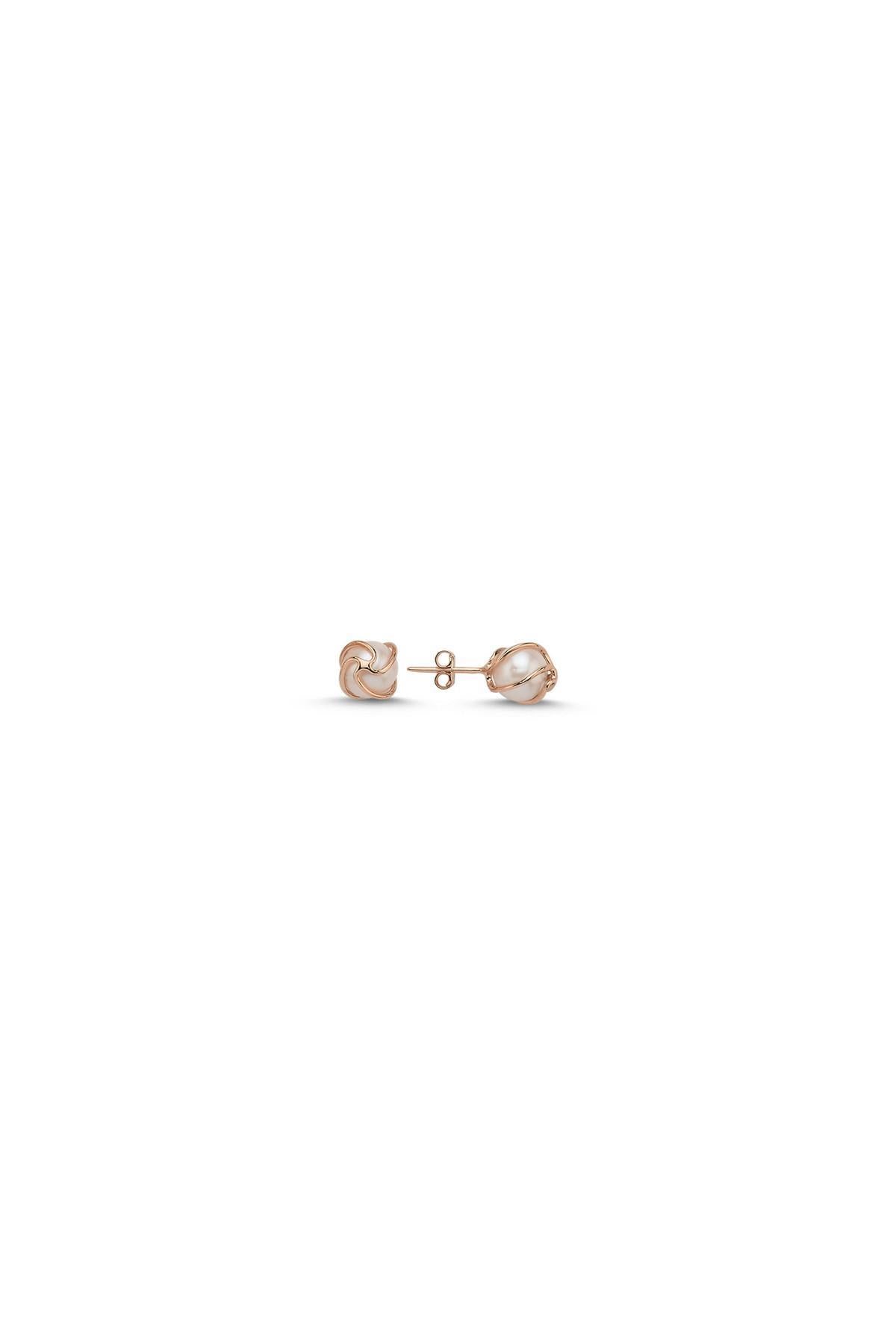 Caged Natural Pearl Earring