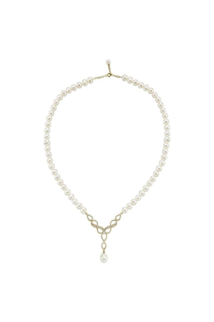 Sonsuzluk Taşlı Doğal İnci Sallantılı Kolye | | Birinci1926