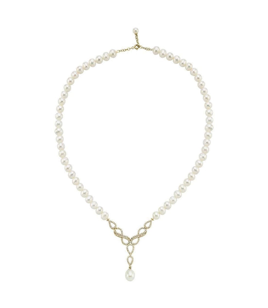 Sonsuzluk Taşlı Doğal İnci Sallantılı Kolye | | Birinci1926