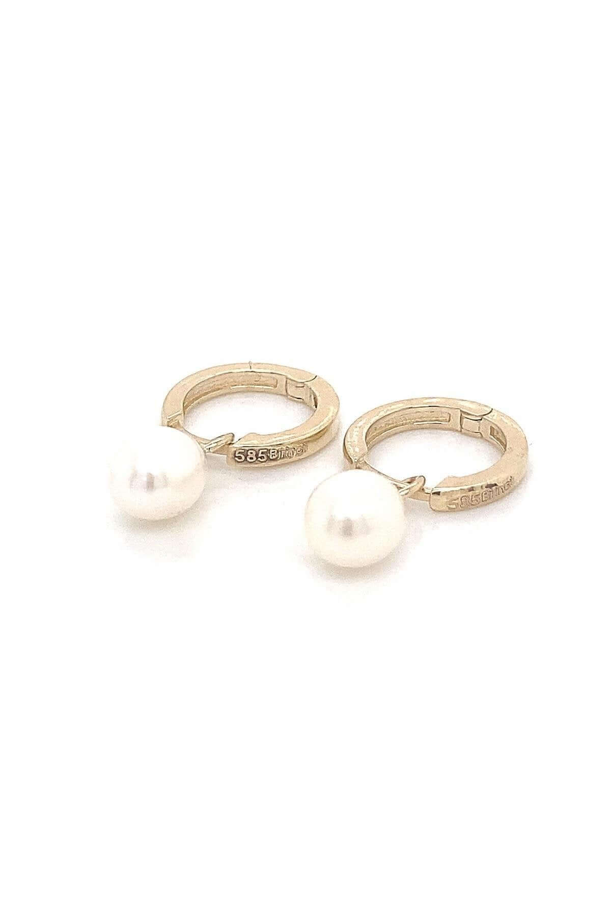 Fresh Water Natural Pearl Hoop Earring
