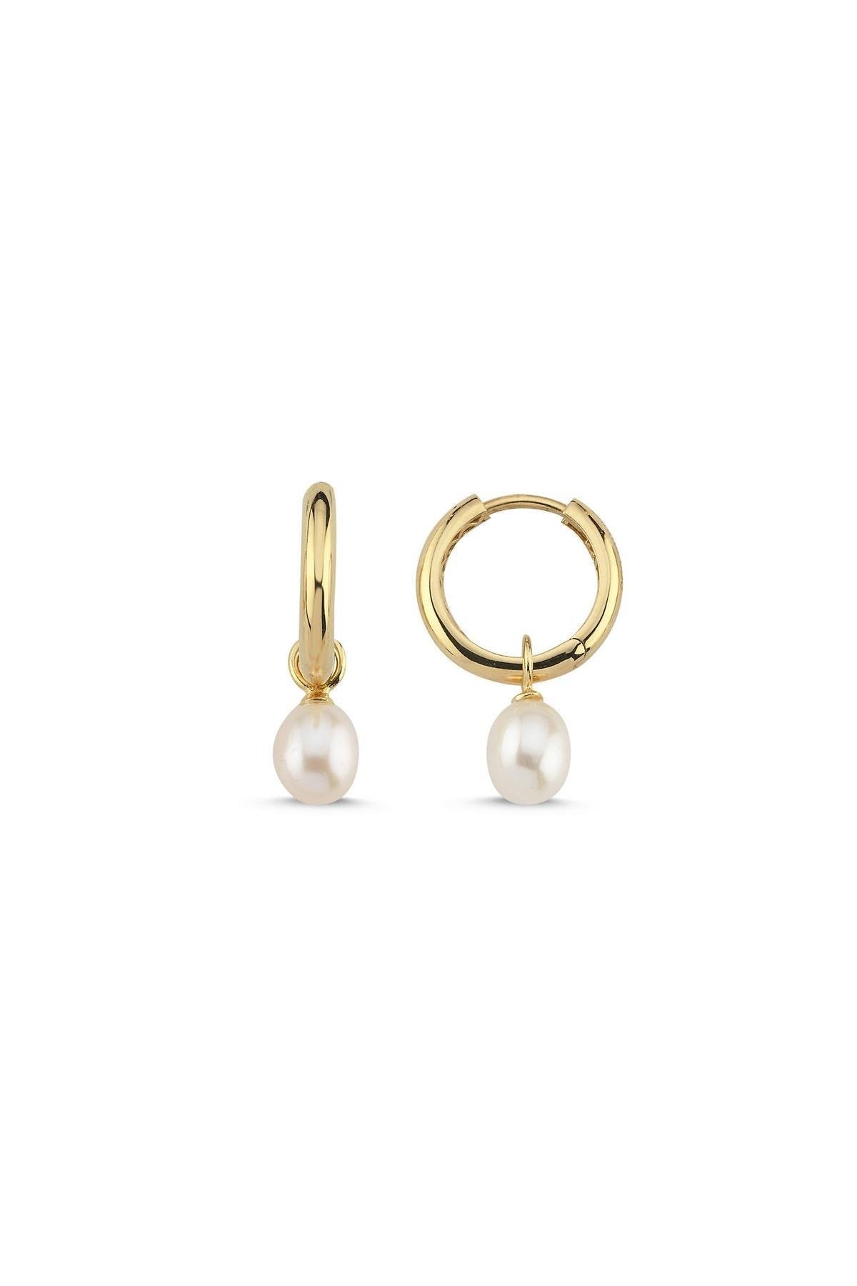 Fresh Water Natural Pearl Hoop Earring