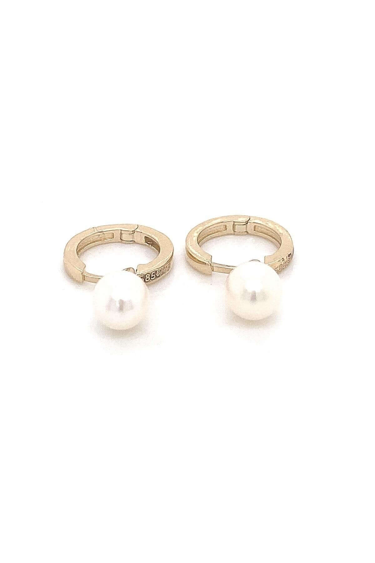 Fresh Water Natural Pearl Hoop Earring
