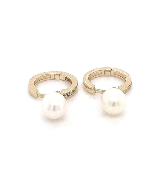 Fresh Water Natural Pearl Hoop Earring