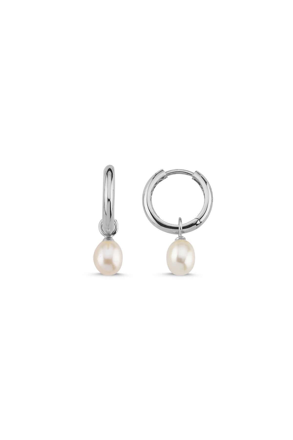 Fresh Water Natural Pearl Hoop Earring