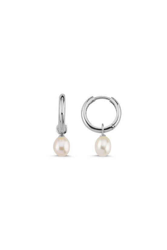 Fresh Water Natural Pearl Hoop Earring