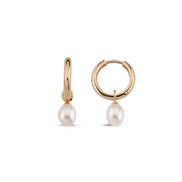 Fresh Water Natural Pearl Hoop Earring