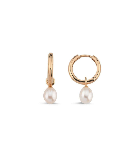 Fresh Water Natural Pearl Hoop Earring