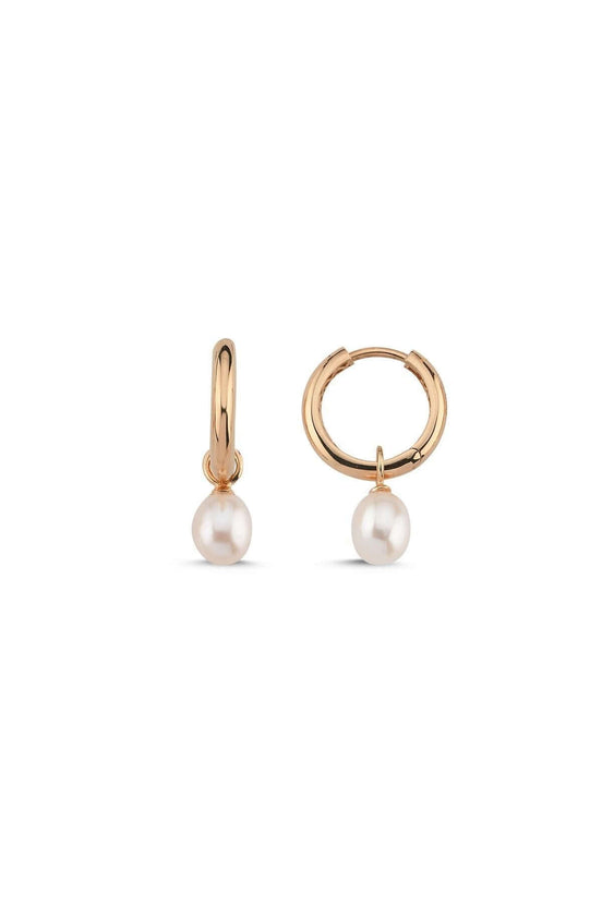 Fresh Water Natural Pearl Hoop Earring