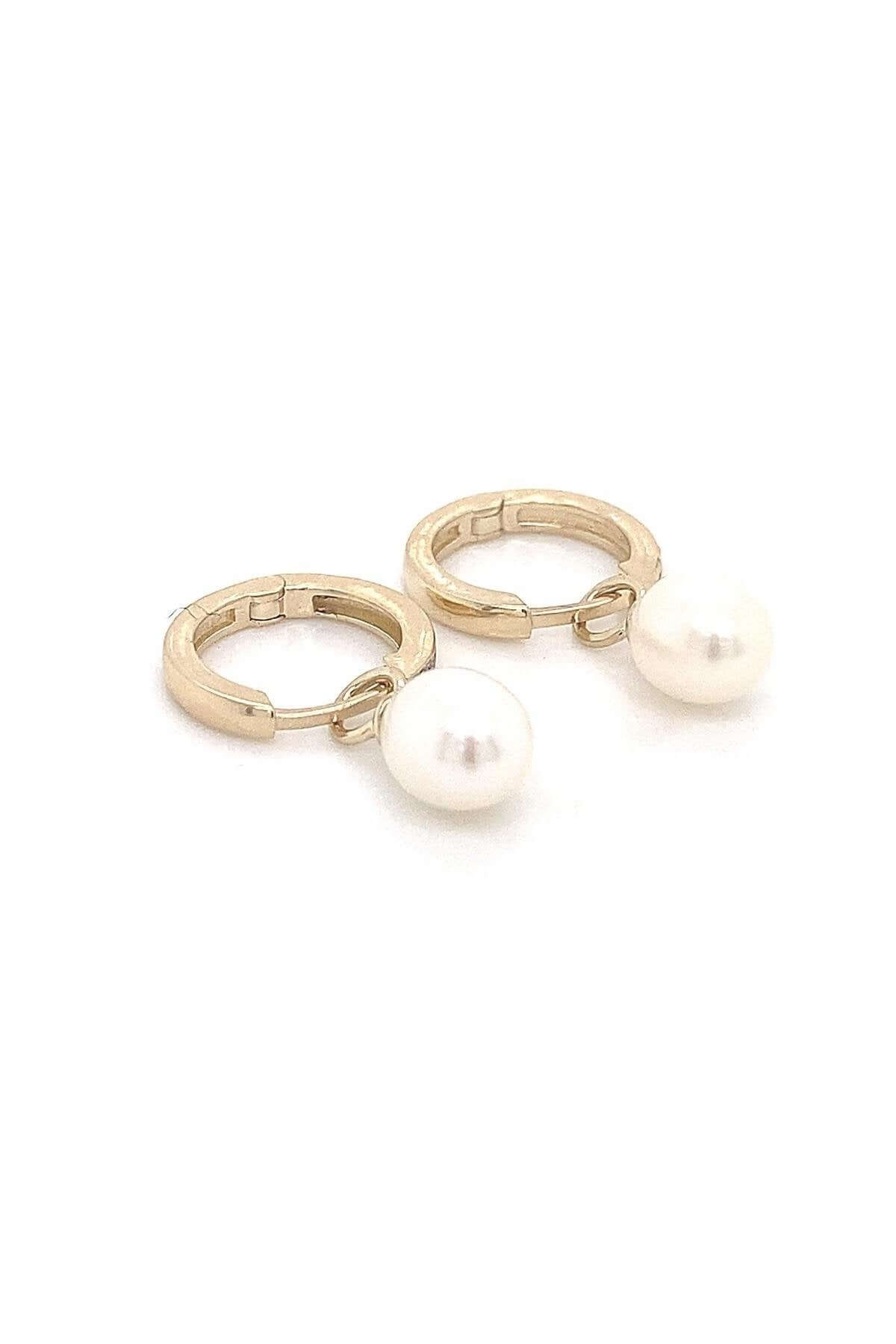 Fresh Water Natural Pearl Hoop Earring