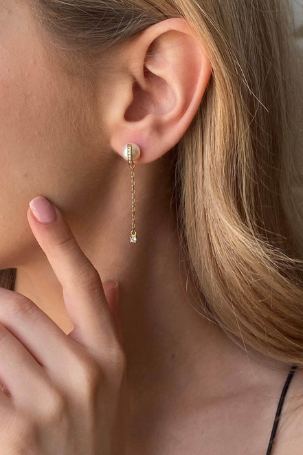 Fresh Water Natural Pearl Dangling Earring
