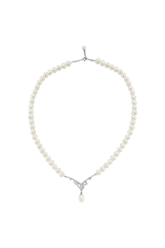 Zirkon Taşlı Doğal İnci Sallantılı Kolye | | Birinci1926