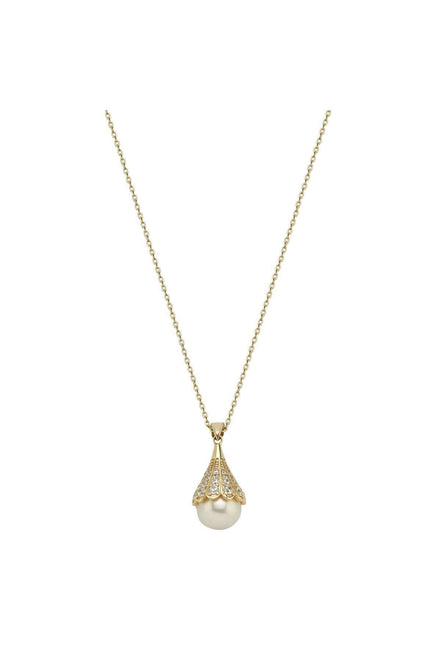 Lightbulb Design Natural Pearl Necklace