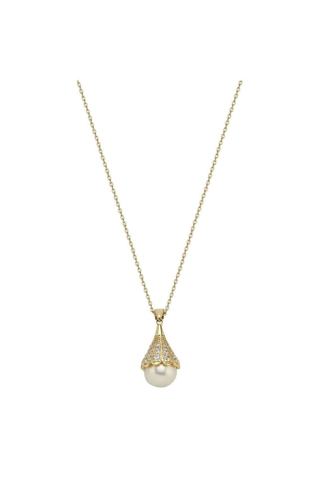 Lightbulb Design Natural Pearl Necklace
