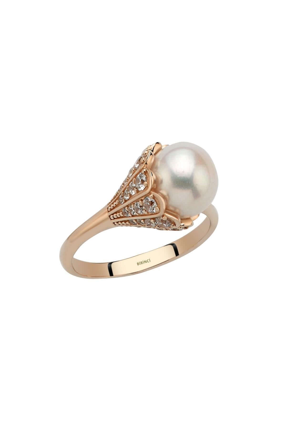 Lightbulb Design Natural Pearl Ring