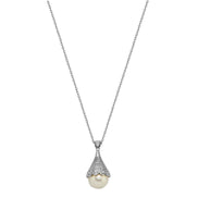 Lightbulb Design Natural Pearl Necklace