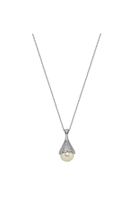 Lightbulb Design Natural Pearl Necklace