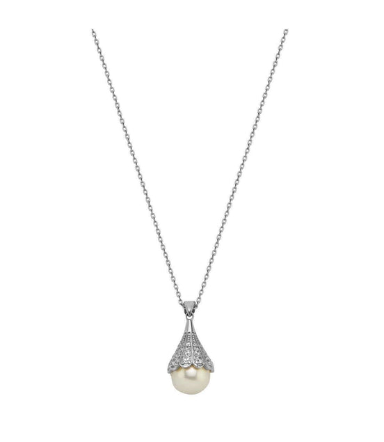 Lightbulb Design Natural Pearl Necklace