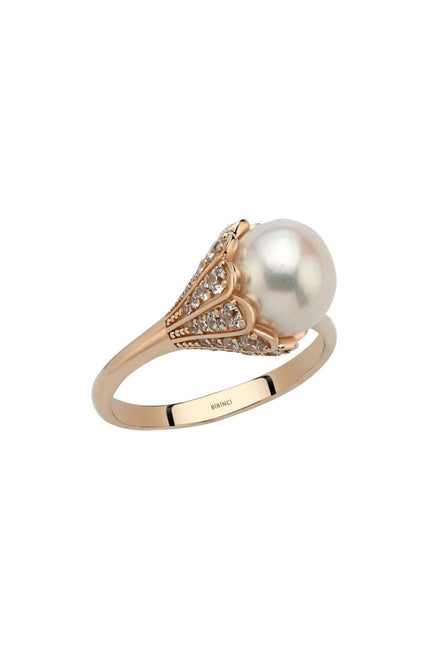 Lightbulb Design Natural Pearl Ring