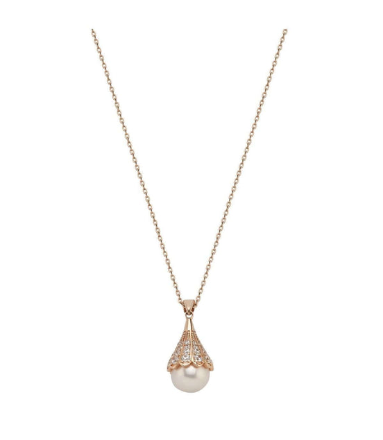 Lightbulb Design Natural Pearl Necklace