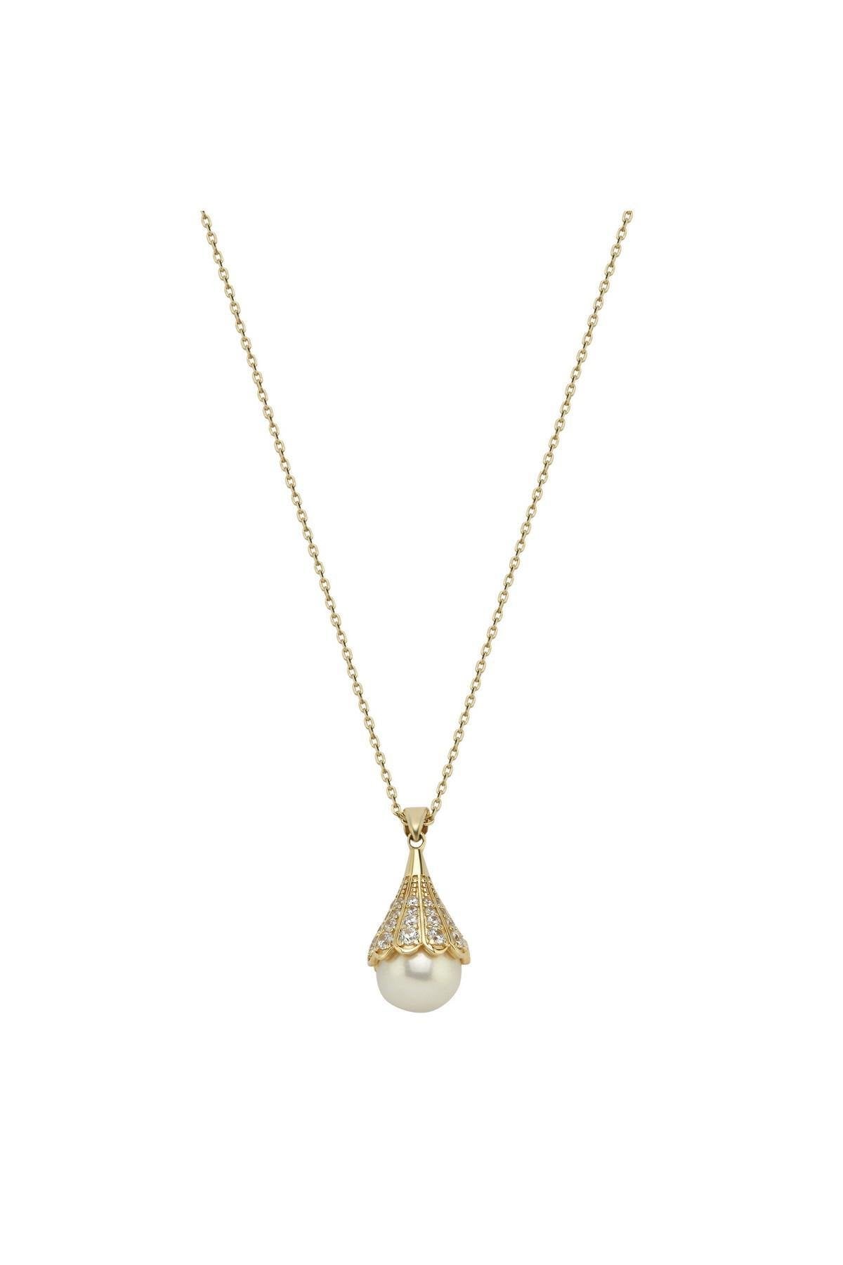 Lightbulb Design Natural Pearl Necklace