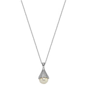 Lightbulb Design Natural Pearl Necklace