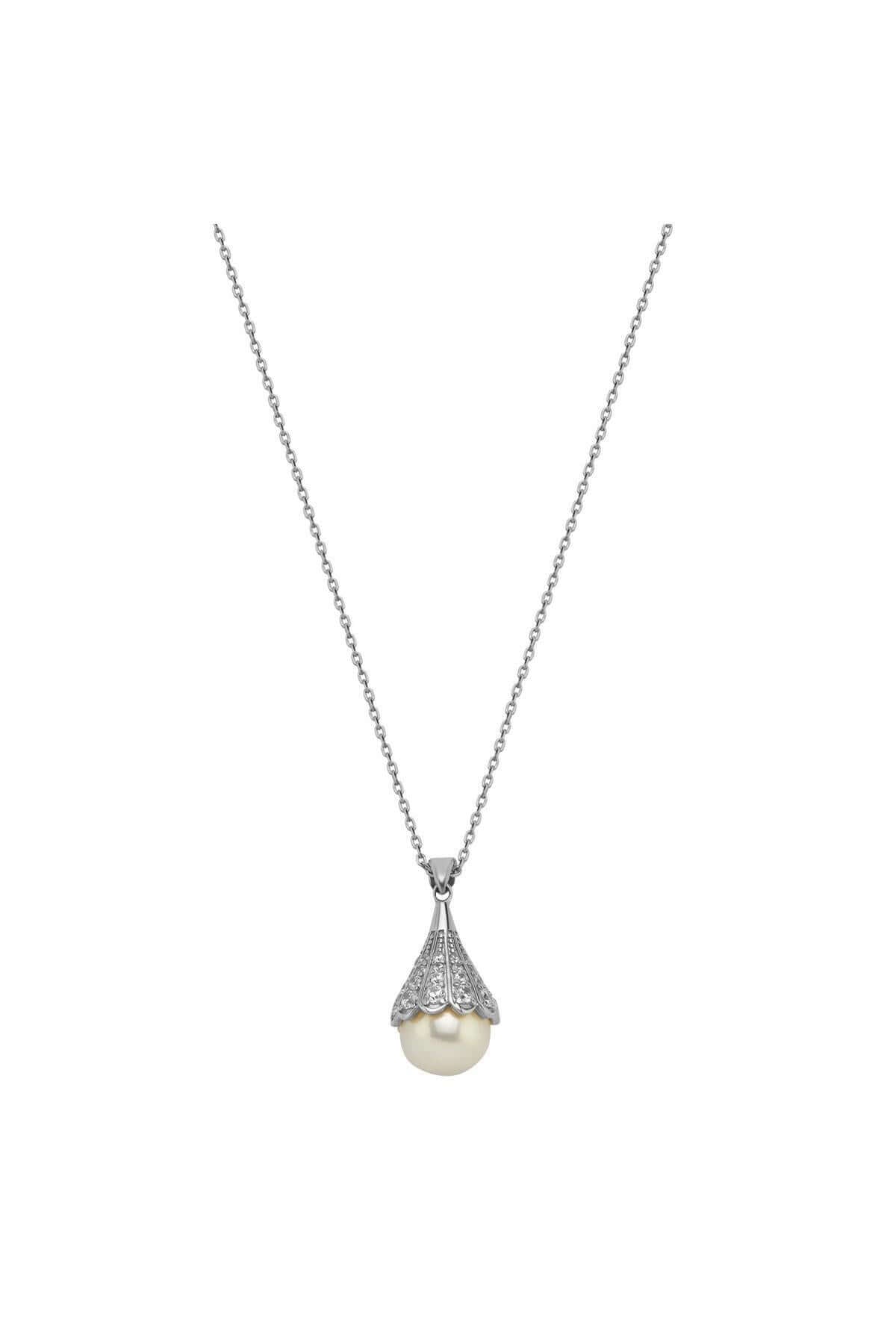 Lightbulb Design Natural Pearl Necklace