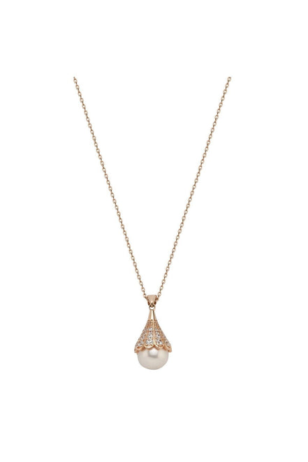 Lightbulb Design Natural Pearl Necklace