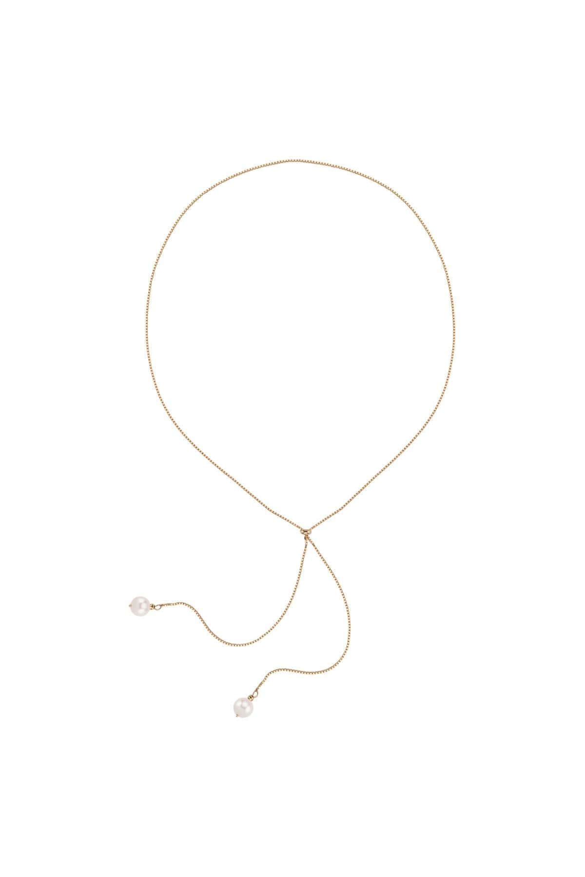 Adjustable Chain Natural Pearl Necklace