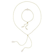 Asansörlü Doğal İnci Kolye Bileklik İkili Set | | Birinci1926