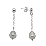 Natural Baroque Pearl Chain Earring