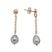 Natural Baroque Pearl Chain Earring