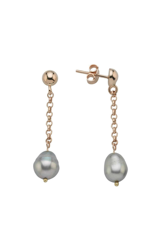 Natural Baroque Pearl Chain Earring