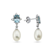 Colourful Natural Pearl Dangling Earring