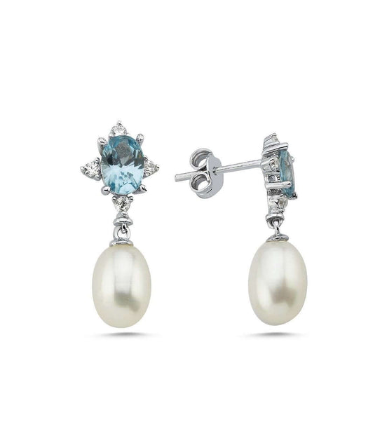Colourful Natural Pearl Dangling Earring