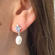 Colourful Natural Pearl Dangling Earring