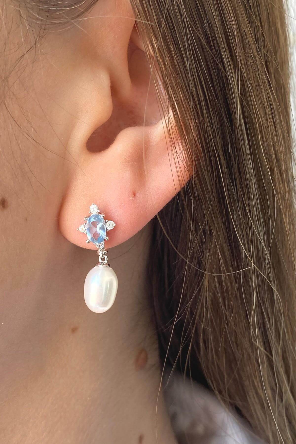 Colourful Natural Pearl Dangling Earring