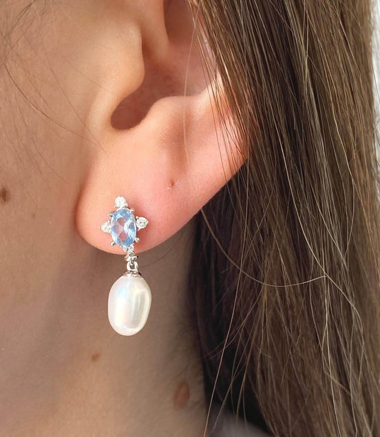 Colourful Natural Pearl Dangling Earring