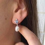 Colourful Natural Pearl Dangling Earring