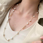 Infinity Stone Baroque Natural Pearl Necklace