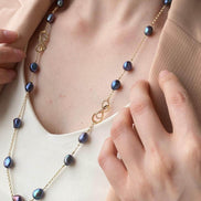 Infinity Stone Baroque Natural Pearl Necklace