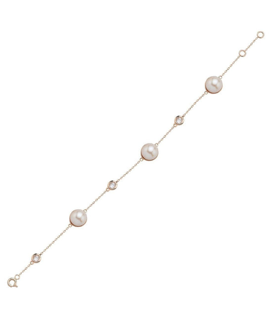 Üç Doğal İncili Zirkon Taşlı Bileklik | | Birinci1926