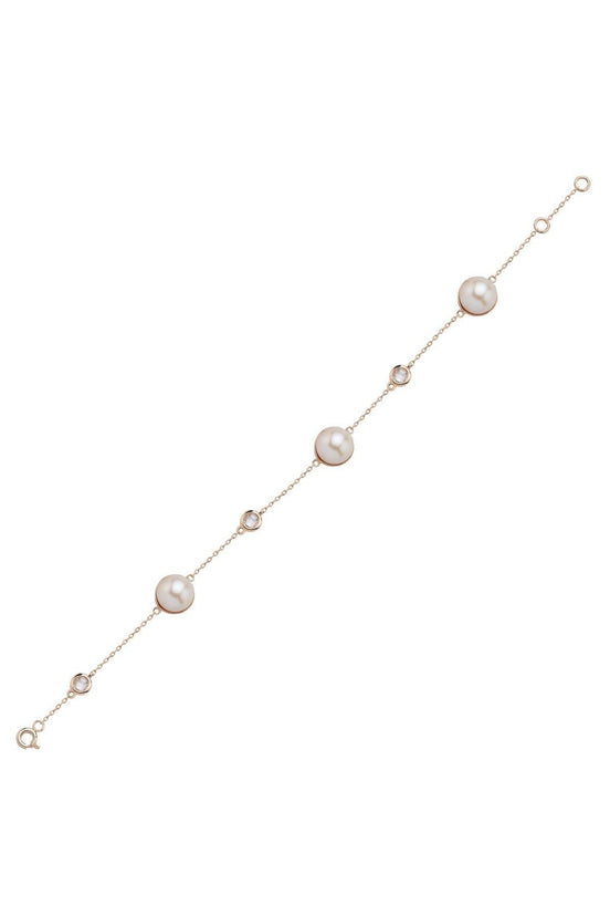 Üç Doğal İncili Zirkon Taşlı Bileklik | | Birinci1926