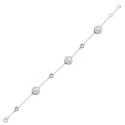 Üç Doğal İncili Zirkon Taşlı Bileklik | | Birinci1926