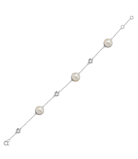 Üç Doğal İncili Zirkon Taşlı Bileklik | | Birinci1926