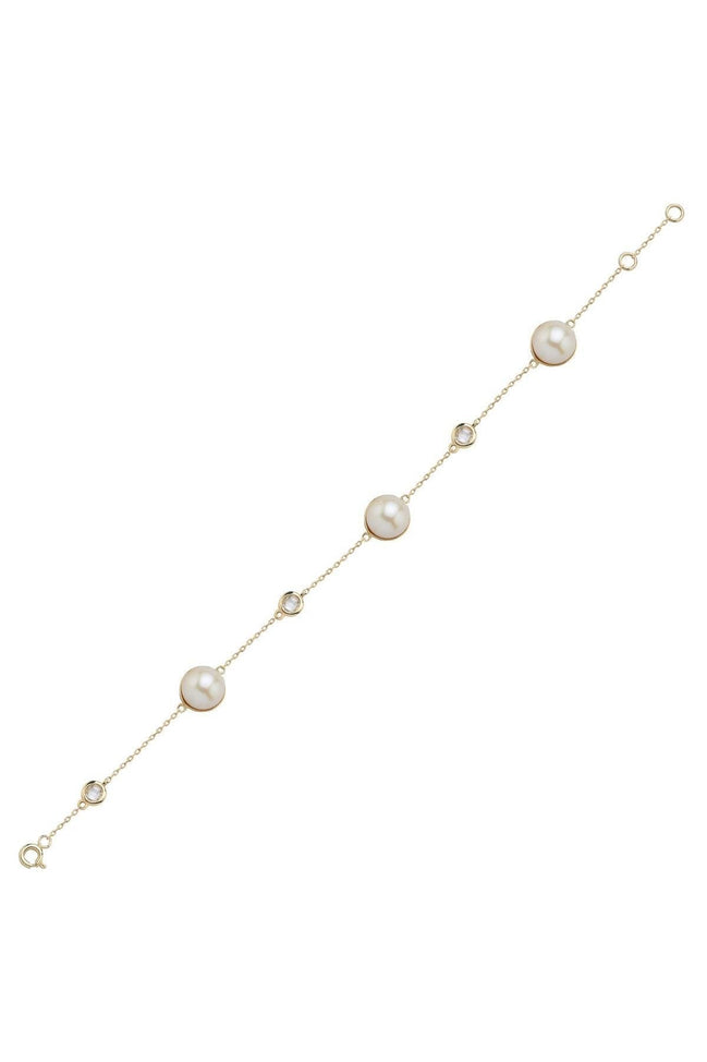 Üç Doğal İncili Zirkon Taşlı Bileklik | | Birinci1926