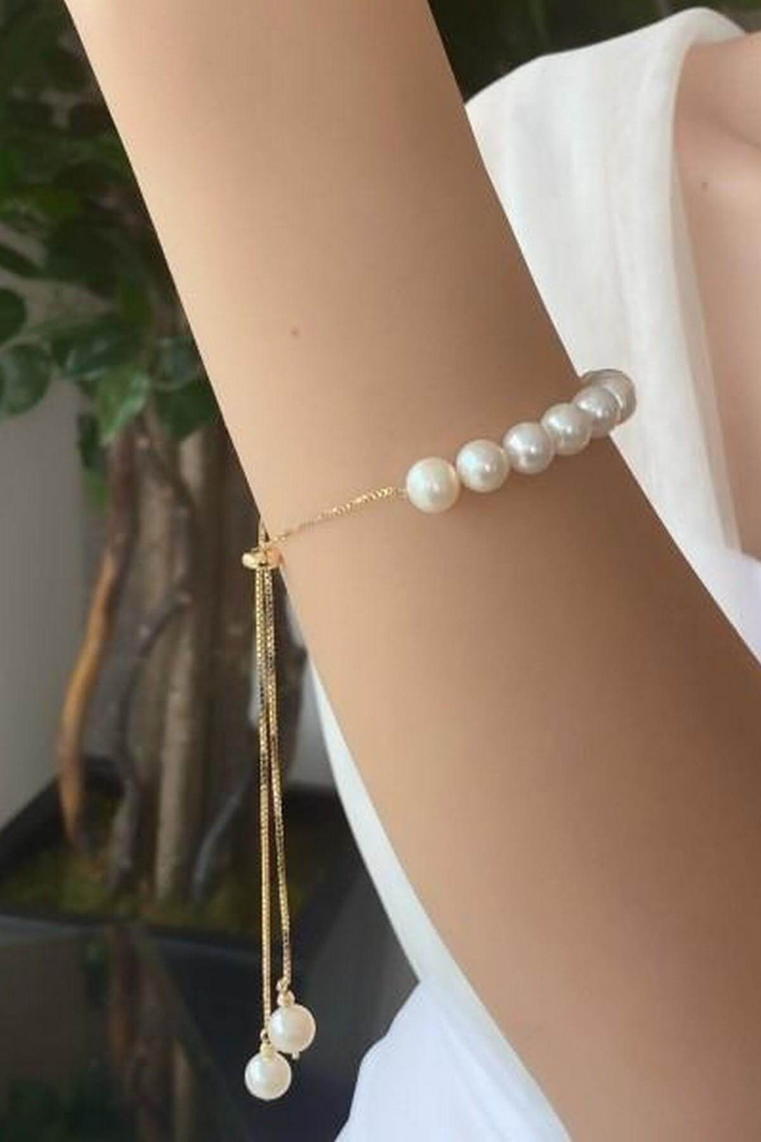 Asansör Zincirli Doğal İnci Kolye Bileklik İkili Set | | Birinci1926