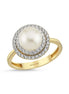 Natural Pearl Zircon Stone Ring
