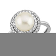 Natural Pearl Zircon Stone Ring