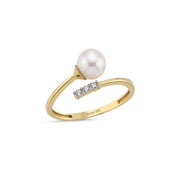 Natural Pearl Sarmal Zircon Stone Ring