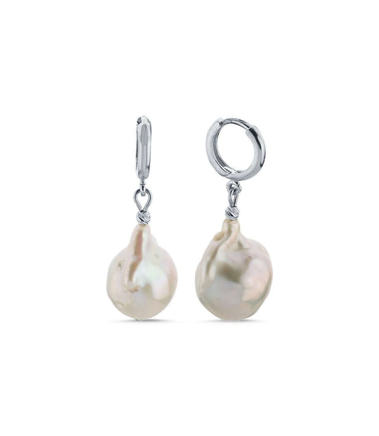 Dorica Bead Baroque Pearl Earring